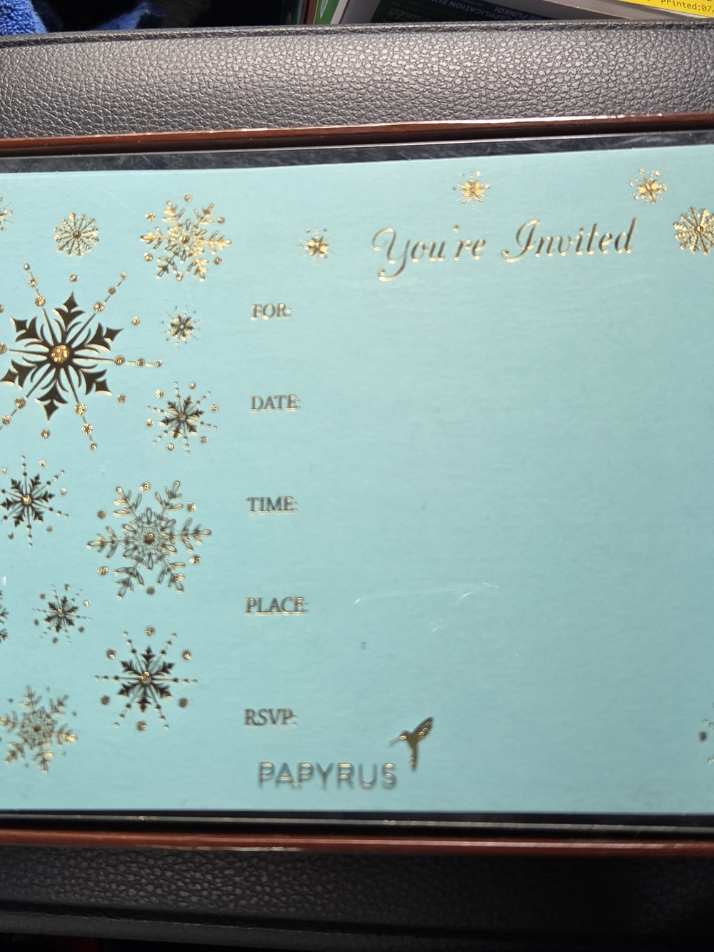 Papyrus Brown and White Boxed Invitations